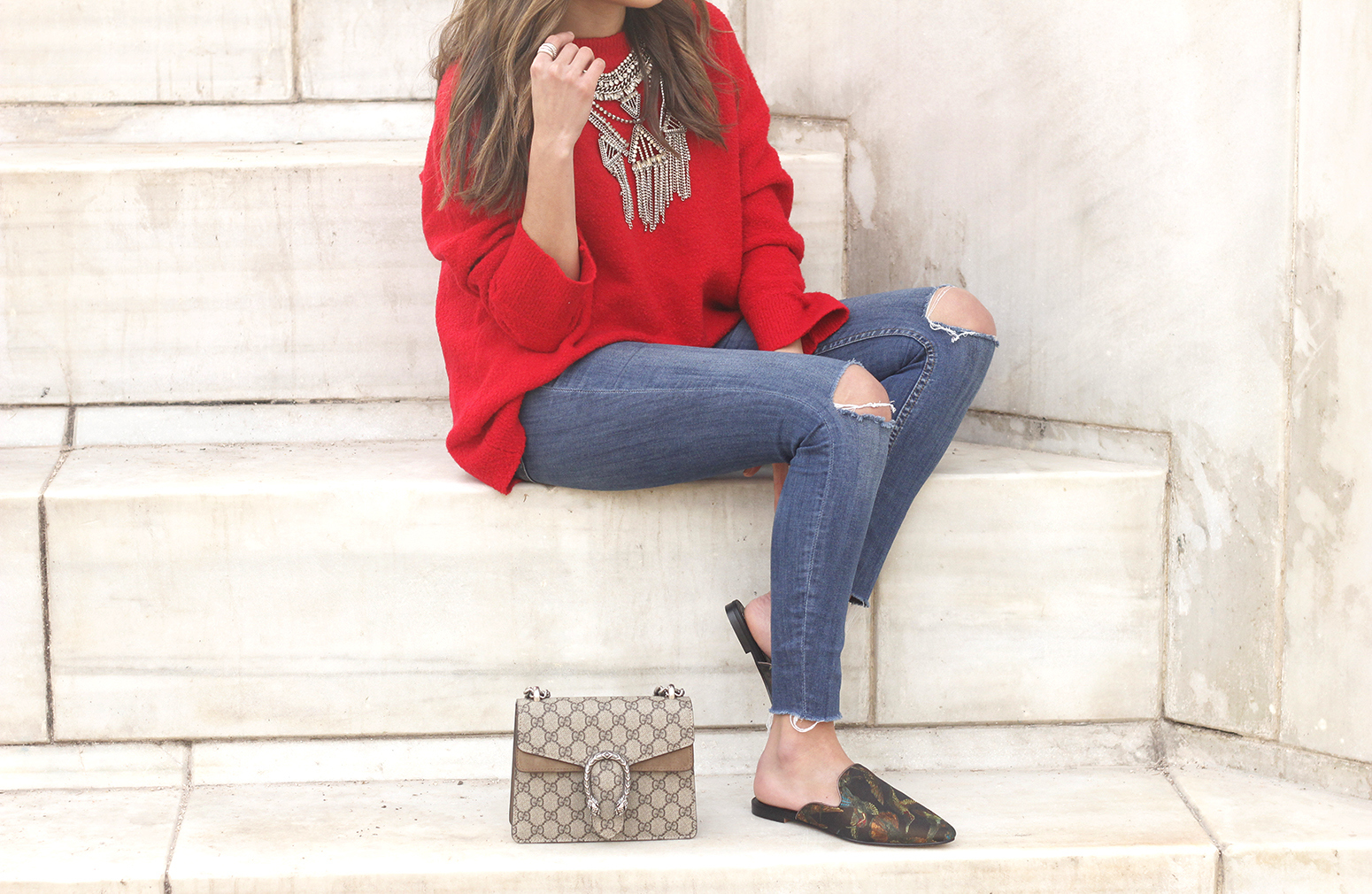red mules outfit